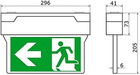Notleuchte LED IP44 Decke Wand Notbeleuchtung Rettungszeichenleuchte Fluchtwegleuchte Notlicht Brand