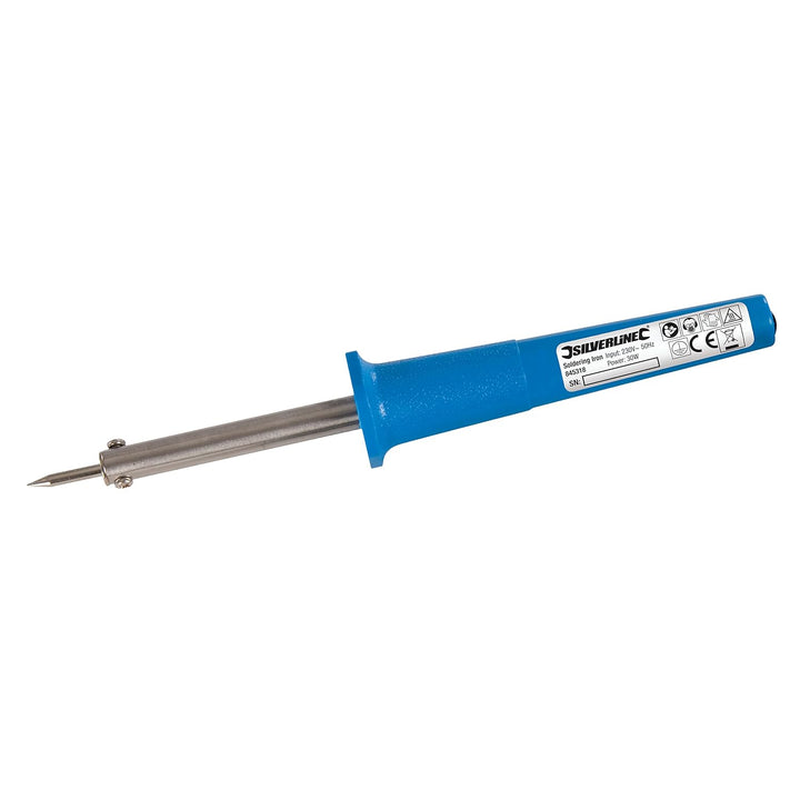 Silverline 845318 Elektrischer Lötkolben mit Zubehör, 9-tlg. Satz 100 W / 30 W