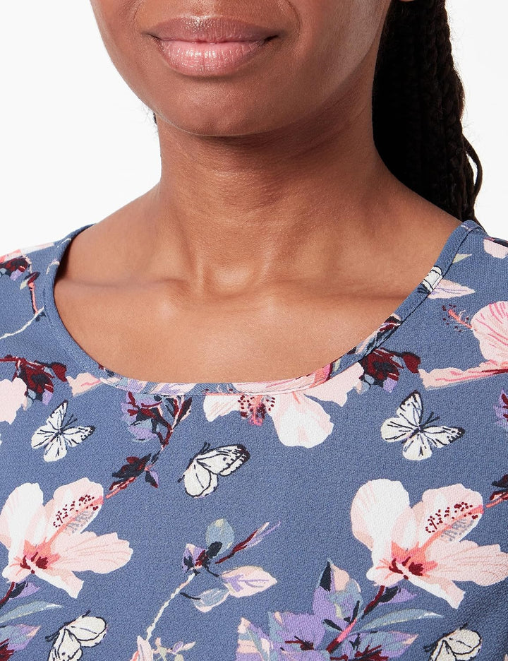 ONLY Damen Onlvic Ss AOP Top Noos Ptm Top 36 Blau, 36 Blau
