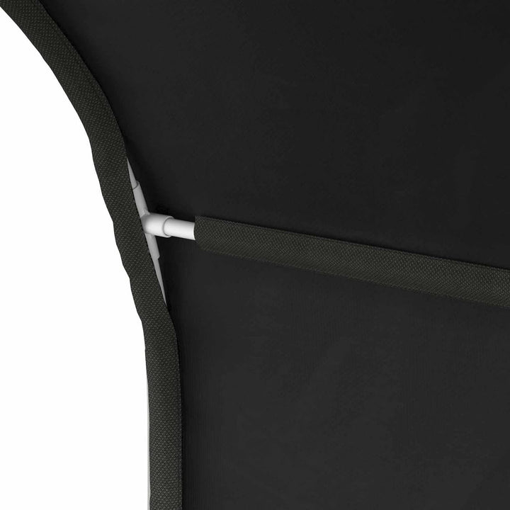 Bettunnel 2er Set Schwarz 211 x 52,5 x 2 cm aus Polyester für Bettzubehör, als Bettrahmen Lattenrost