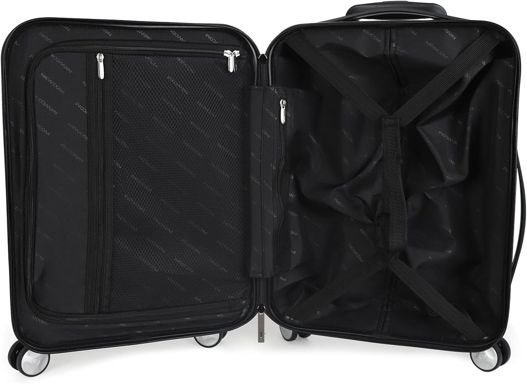 Cooleben NEWCOM Handgepäck Koffer aus umweltfreundlichem RPET-Material, Reisekoffer mit TSA-Schloss,
