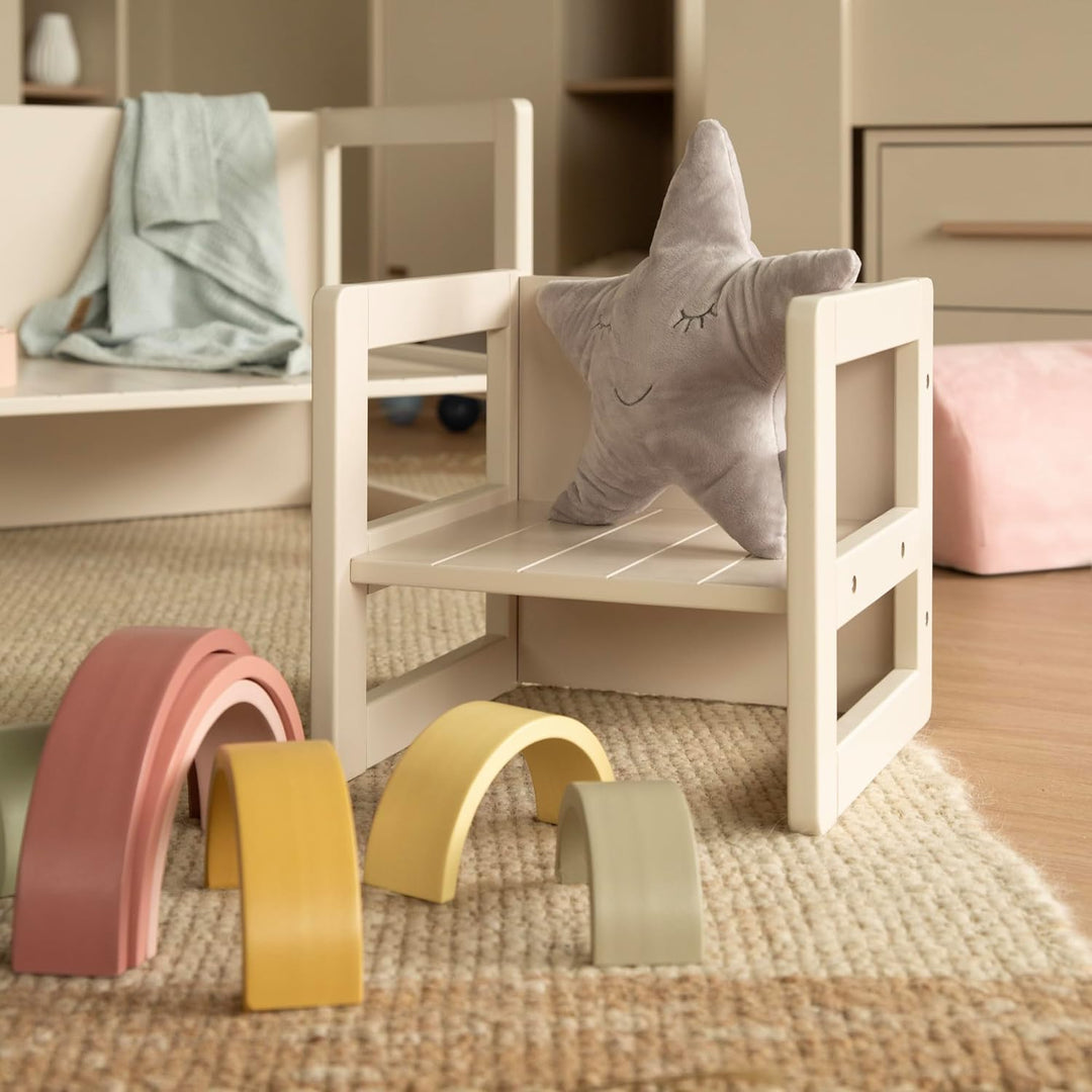 roba Sitzhocker für Kinder im Landhausstil - Wendehocker & Stuhl mit 3 Sitzhöhen - Multifunktionaler