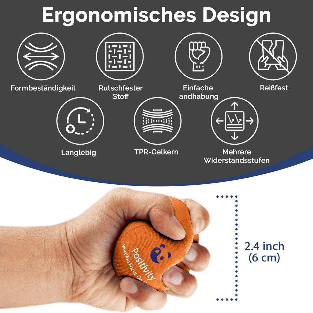 MindPanda Geist & Körper Gel-Stressball für Erwachsene – Handtherapie Anti Stress Bälle Quetschbälle