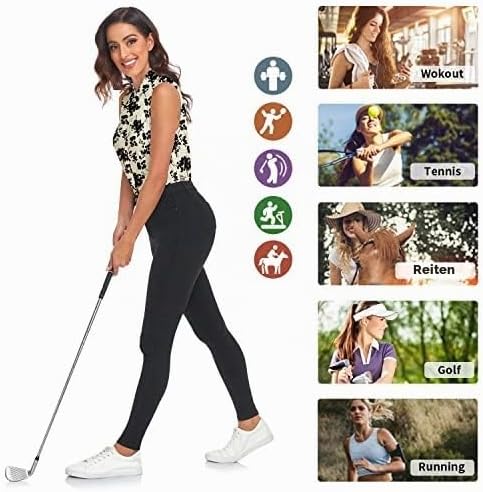 Soneven Bluse Damen Elegant Sport Tank Top mit Kragen Damen Ärmellos Poloshirt Golf Polo Sommer Ober