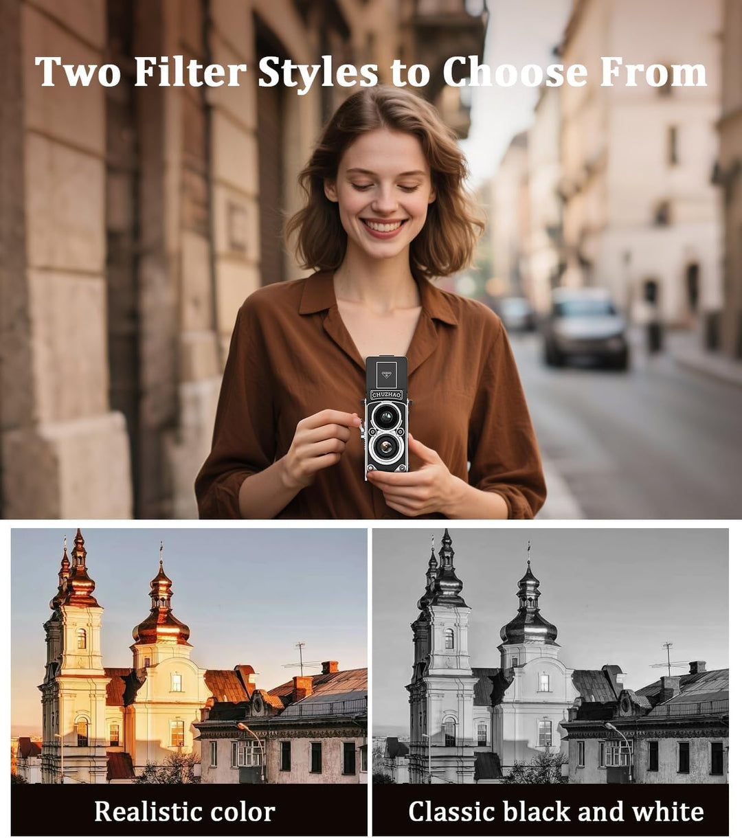 Retro Mini Digitalkamera, 1080P FHD Video Digital Retro Kamera mit 16GB Speicherkarte, 12MP Autofoku