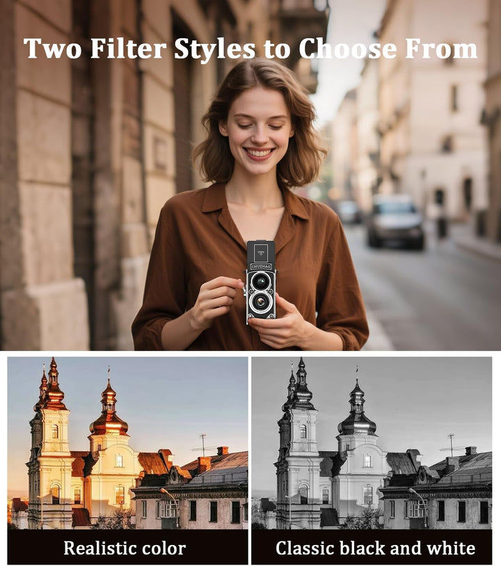 Retro Mini Digitalkamera, 1080P FHD Video Digital Retro Kamera mit 16GB Speicherkarte, 12MP Autofoku