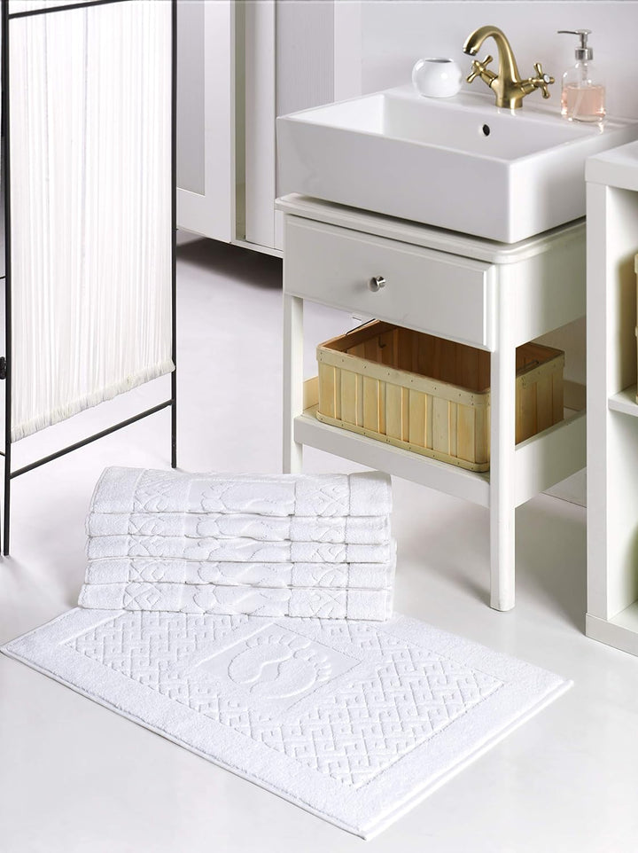 Badteppich für Badezimmer – Badteppich – 100 % Baumwolle – Fusshandtuch – als Badteppich – waschbar