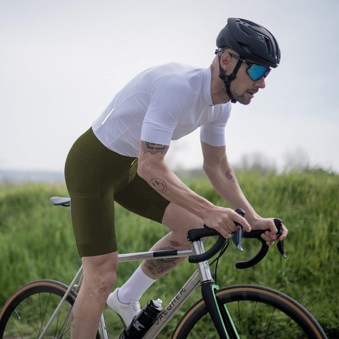 Lo.gas Herren Radfahren Bib Shorts, Radfahren Shorts für Männer Gel gepolstert mit Taschen, Road Sho