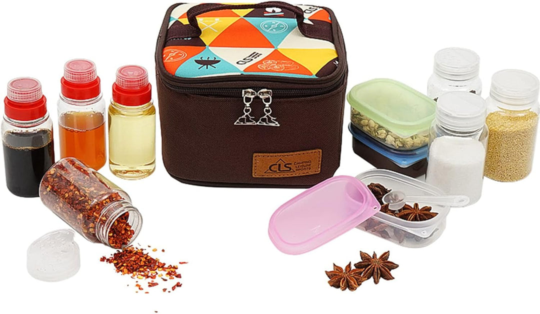 Outdoor Seasoning Gewürzbehälter Portable kleiner Salzstreuer BBQ Gewürzflasche Set Transparent Gewü