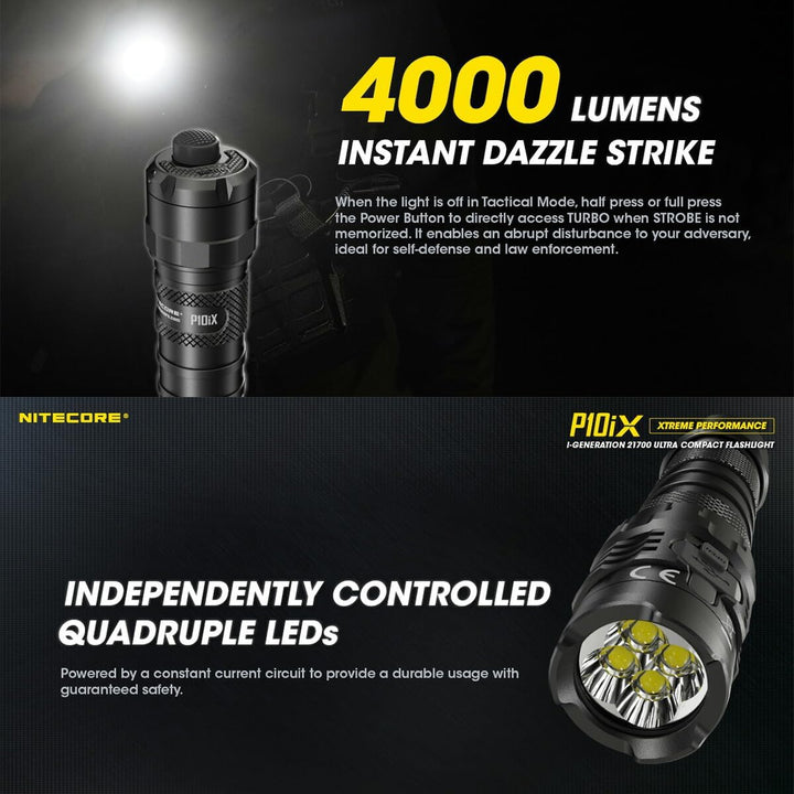 Nitecore P10IX Compact Flashlight, schwarz