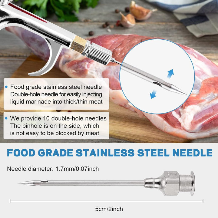 MXBAOHENG Marinierte Spritze Elektrische Kochsalzinjektionspumpe 70W Fleischeinlegemaschine Fleisch