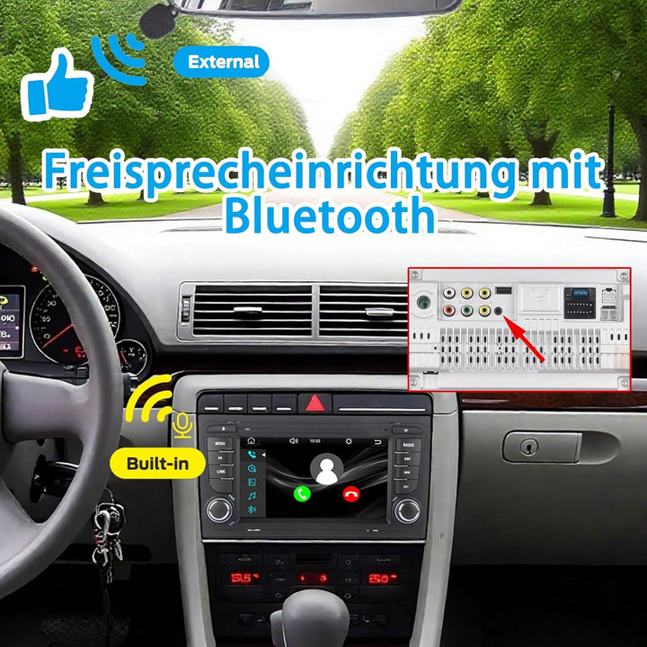 Linux Autoradio Blitzstart für Audi A4 S4 RS4 B6 B7 2002-2008 Wireless CarPlay/Android Auto/Bluetoot
