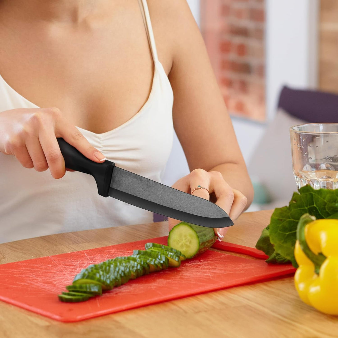 hecef Keramikmesser set 3-teilig, Scharf Küchenmesser Set Nie Eingerostet, Keramikmesser Klein mit S