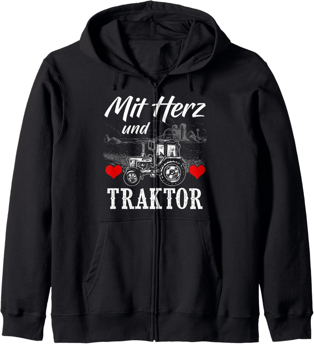 Traktor Landwirt Geschenk Motiv mit Spruch Bauer Agrarstarz Kapuzenjacke