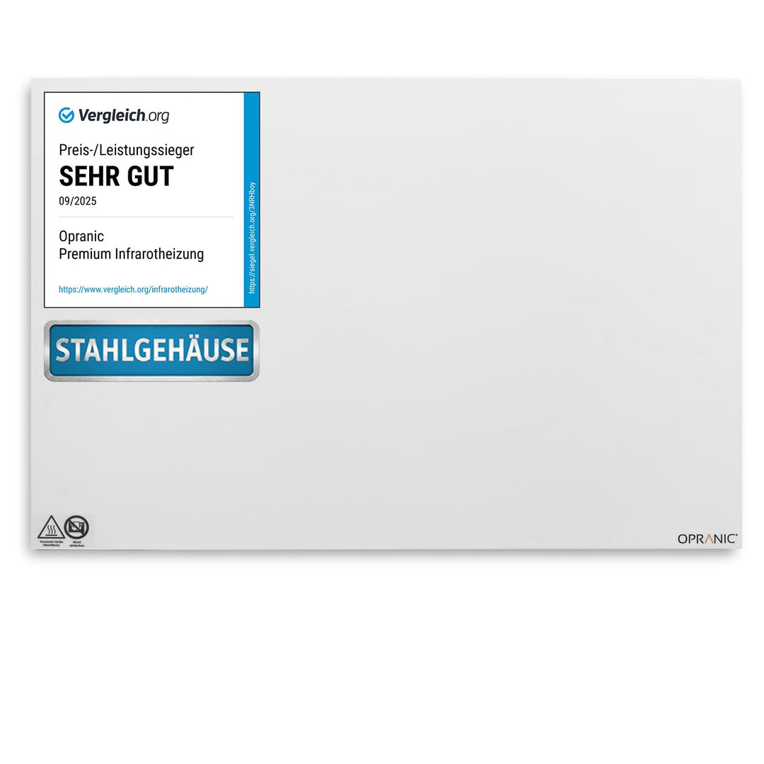 OPRANIC Premium Infrarotheizung | 5 Jahre Garantie | Deckenmontage, Infrarotheizung Decke, Infrarot