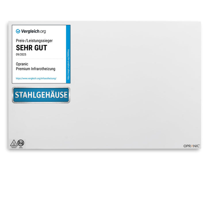 OPRANIC Premium Infrarotheizung | 5 Jahre Garantie | Deckenmontage, Infrarotheizung Decke, Infrarot