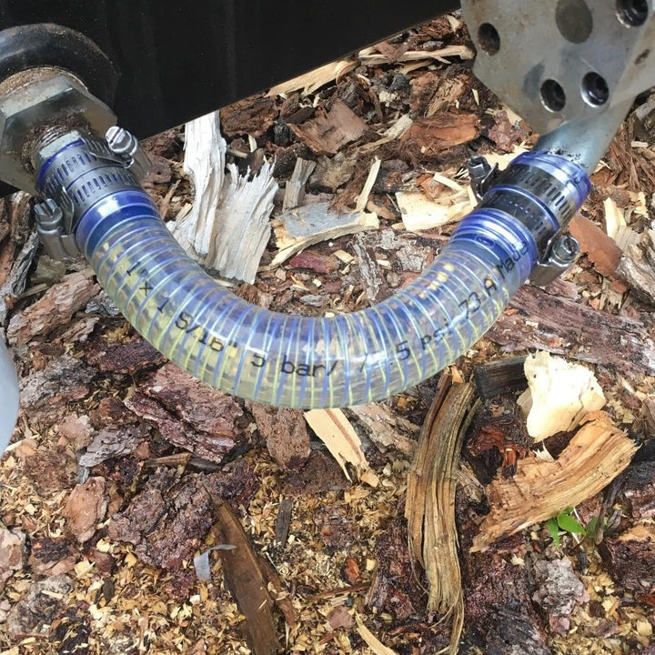 Saugschlauch 25mm 1 Zoll, 3M Länge, Druckschlauch für Gartenpumpe, 2 Edelstahl Schlauchschellen, 25M