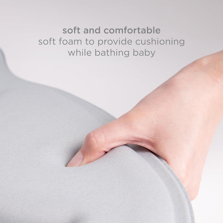 Ubbi Stingray Sink Bather for Baby, Soft Baby Bath Cushion, Newborn Must Have Grey Sink Bather, Grey
