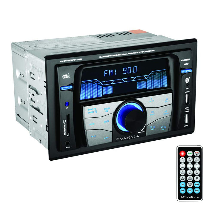 Majestic SV 517 RDS BT DAB Autoradio FM Stereo DAB+ Bluetooth, Dual DIN, USB/SD/AUX-IN, USB Charger,