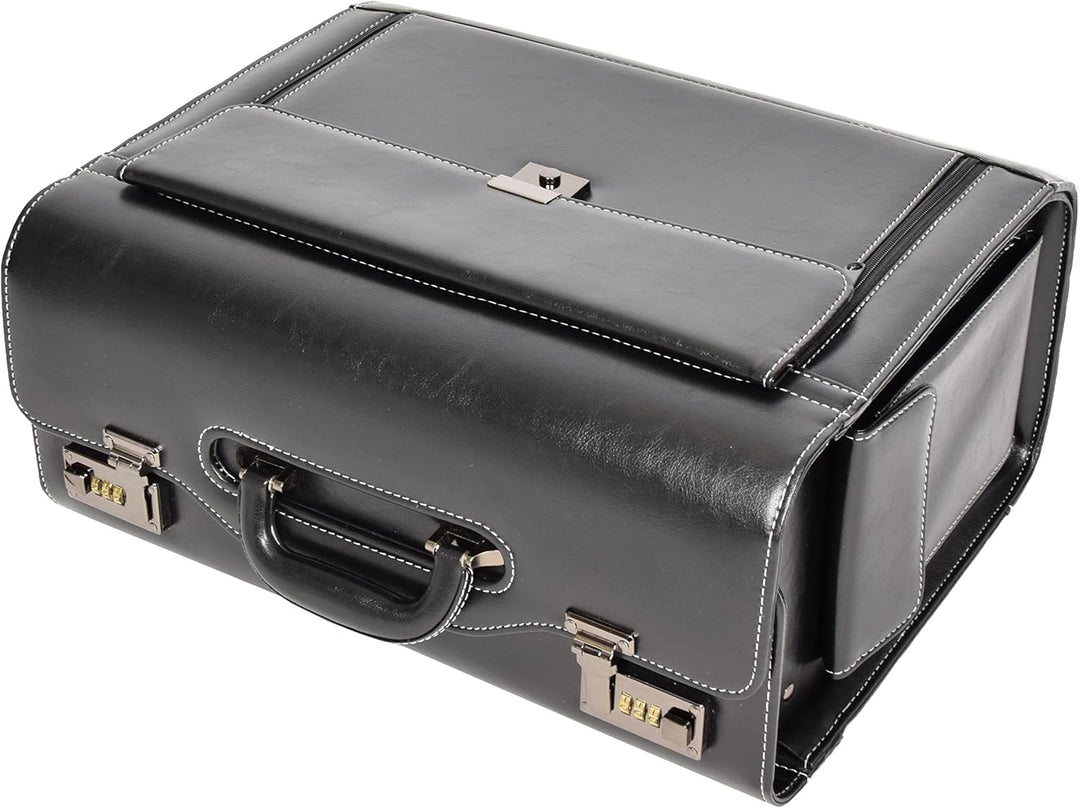 Pilotenkoffer Aktenkoffer Laptop Travel Doctor Rep Bag Kombinationsschloss HOL3196 Schwarz