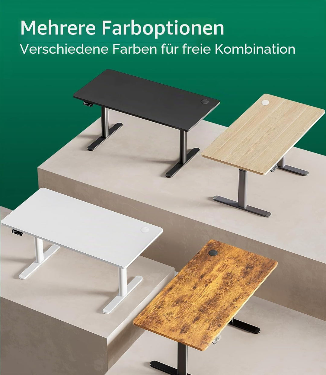 MAIDeSITe Tischplatte 140x70 cm Schreibtischplatte 25 mm stark - DIY Stabile Bürotischplatte – Perfe