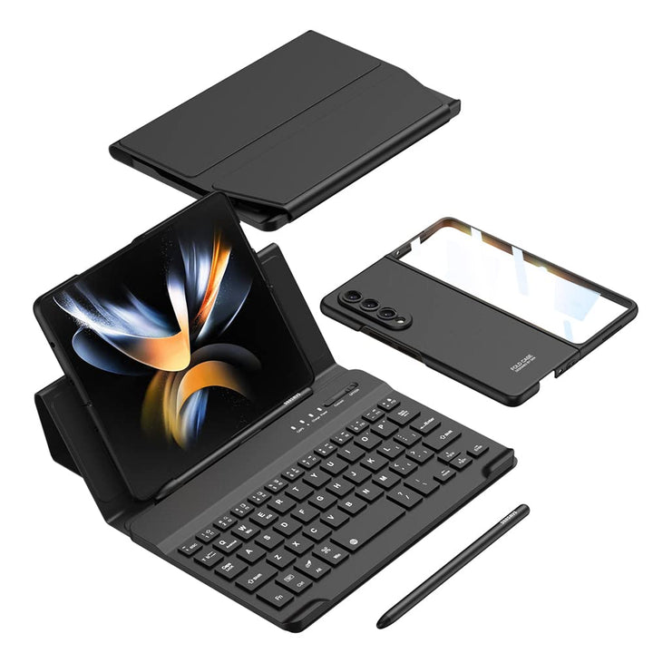 Custodia Magnetic Klapphüllen Ständer Folio Hülle,Keyboard,Pen Slot Kompatibel für Samsung Galaxy Z