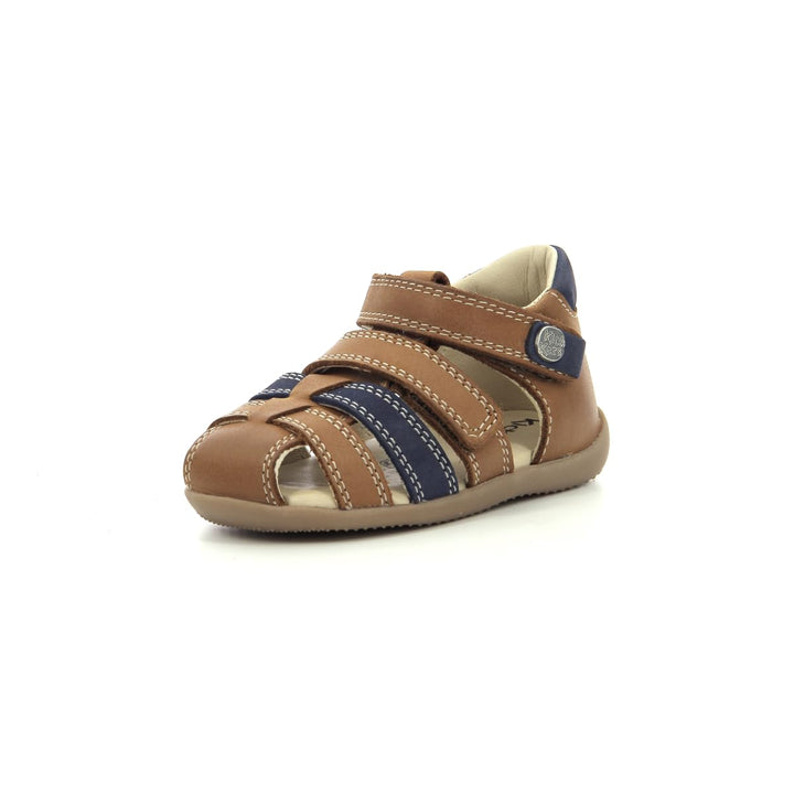 Kickers Jungen Bipod Sandale 18 EU Camel Blau, 18 EU Camel Blau
