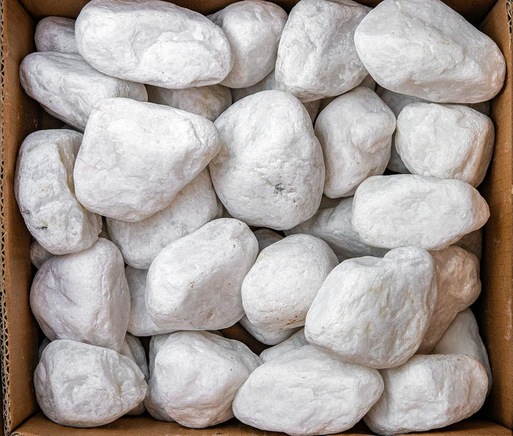 Saunasteine Quarzit 15 kg – Abgerundet, 5–10 cm | Helle Optik, Natürlicher Saunastein | Für Elektro-