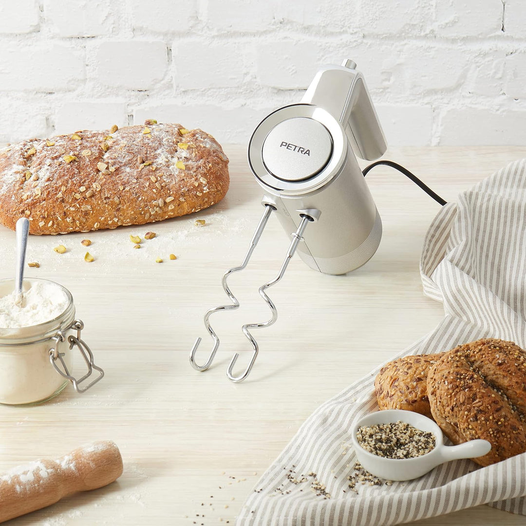 Petra PT5250VDEEU10 Handmixer mit Aufbewahrungshalterung - elektrischer Handrührer Schneebesen mit 5