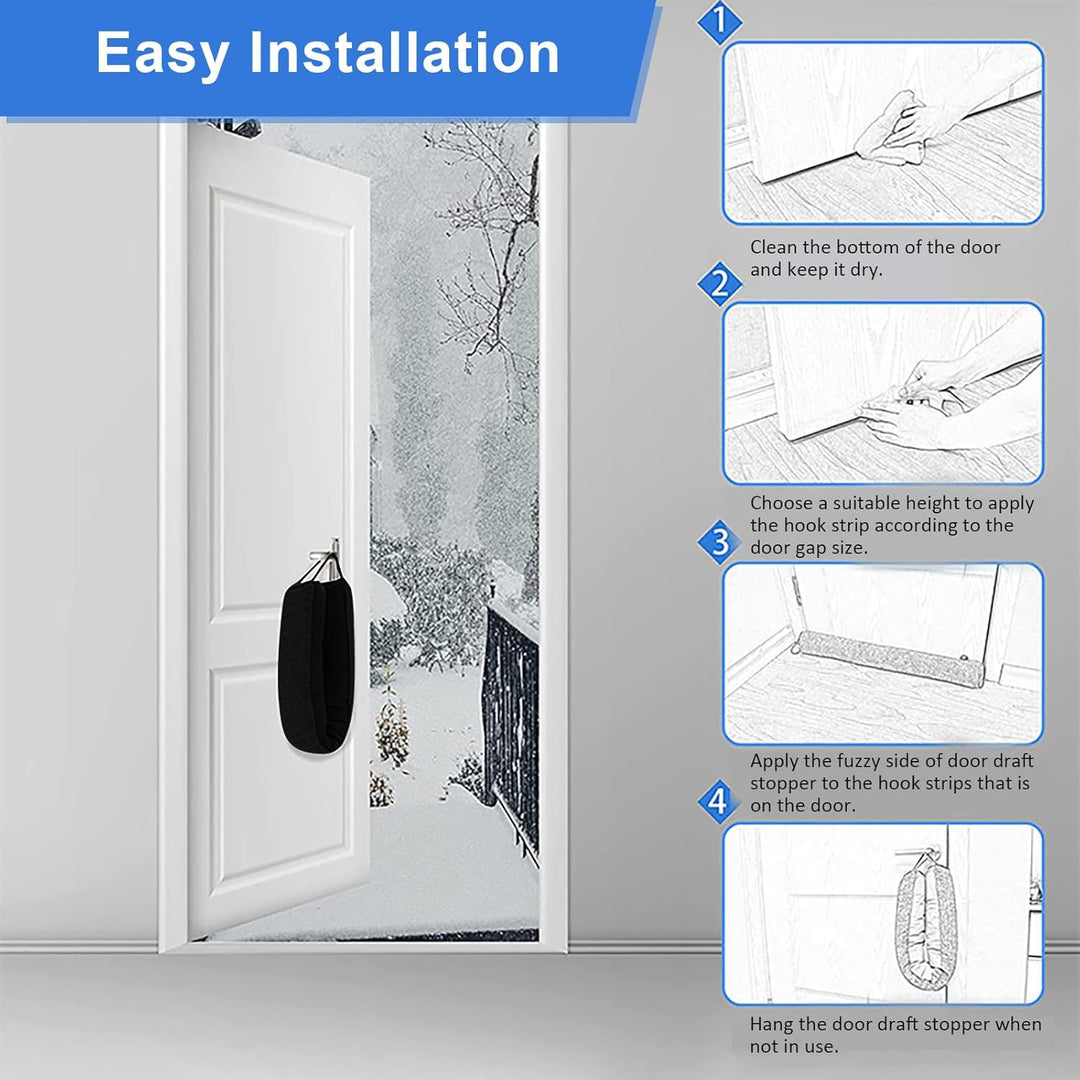 Zugluftstopper für Türen - 92cm Schwerer Tür Zugluftstopper Windstopper, Türluftstopper für Schutz,