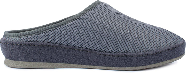 Aerosoft Klett-Pantolette 6032-4P Damen Herren Hausschuh Weite G-H rutschhemmend 37 EU Grau, 37 EU G
