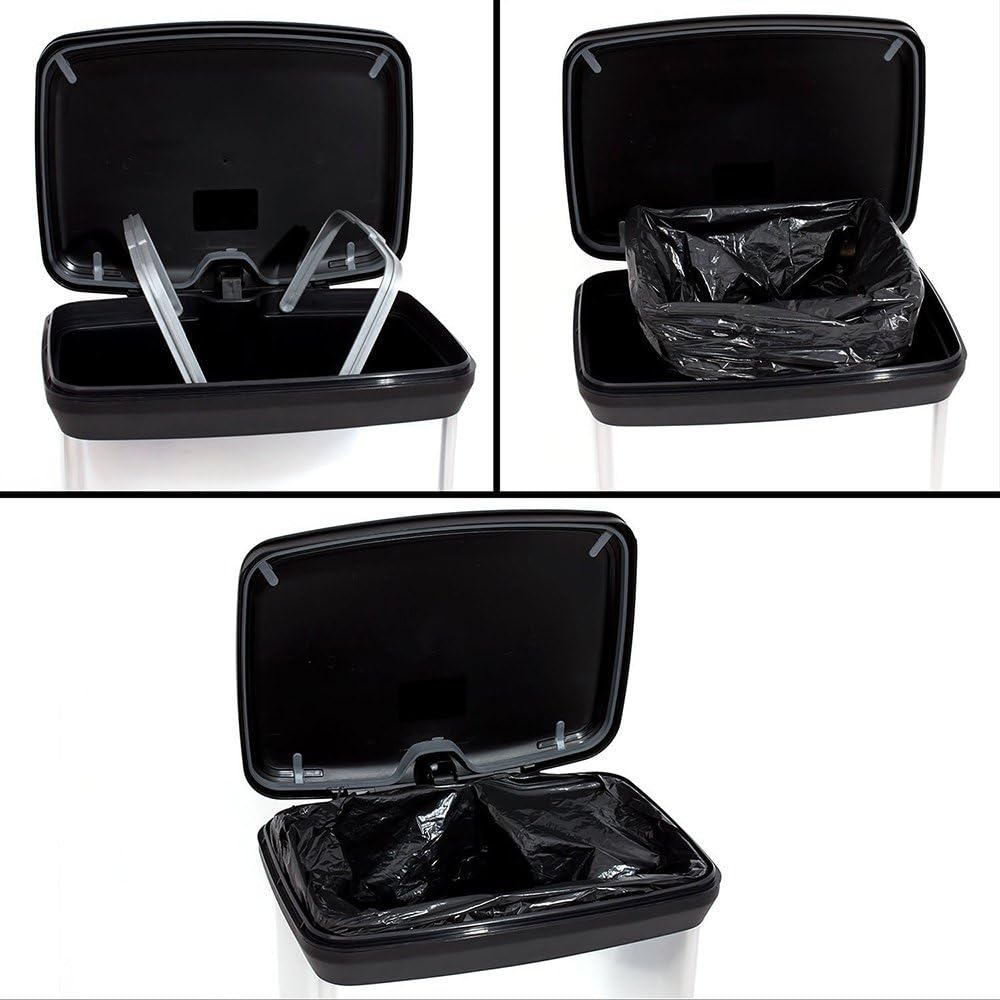 CURVER Abfalleimer, Plastik, Silber, 39 x 29 x