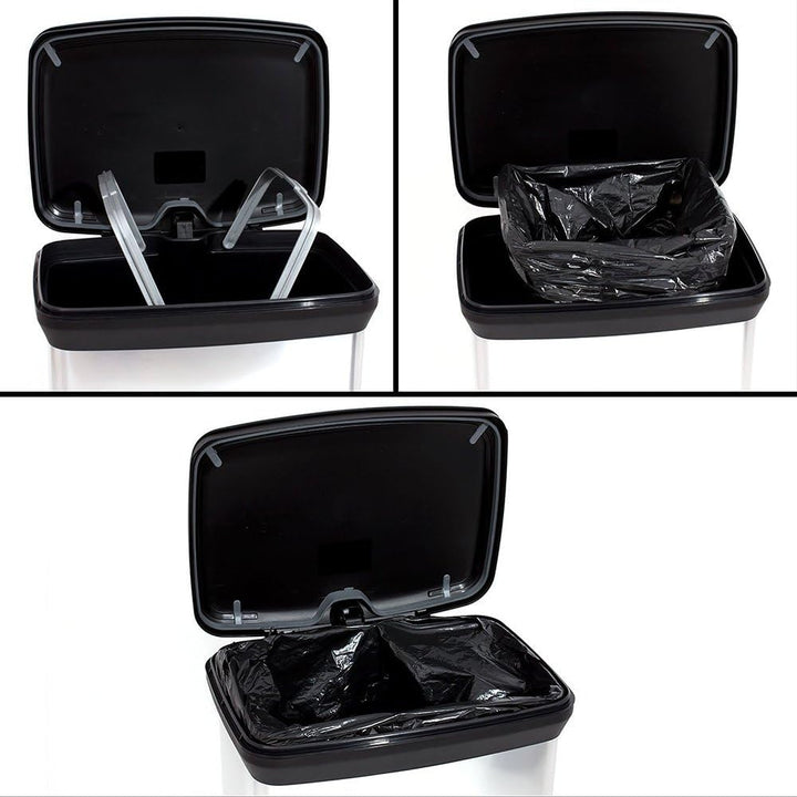 CURVER Abfalleimer, Plastik, Silber, 39 x 29 x