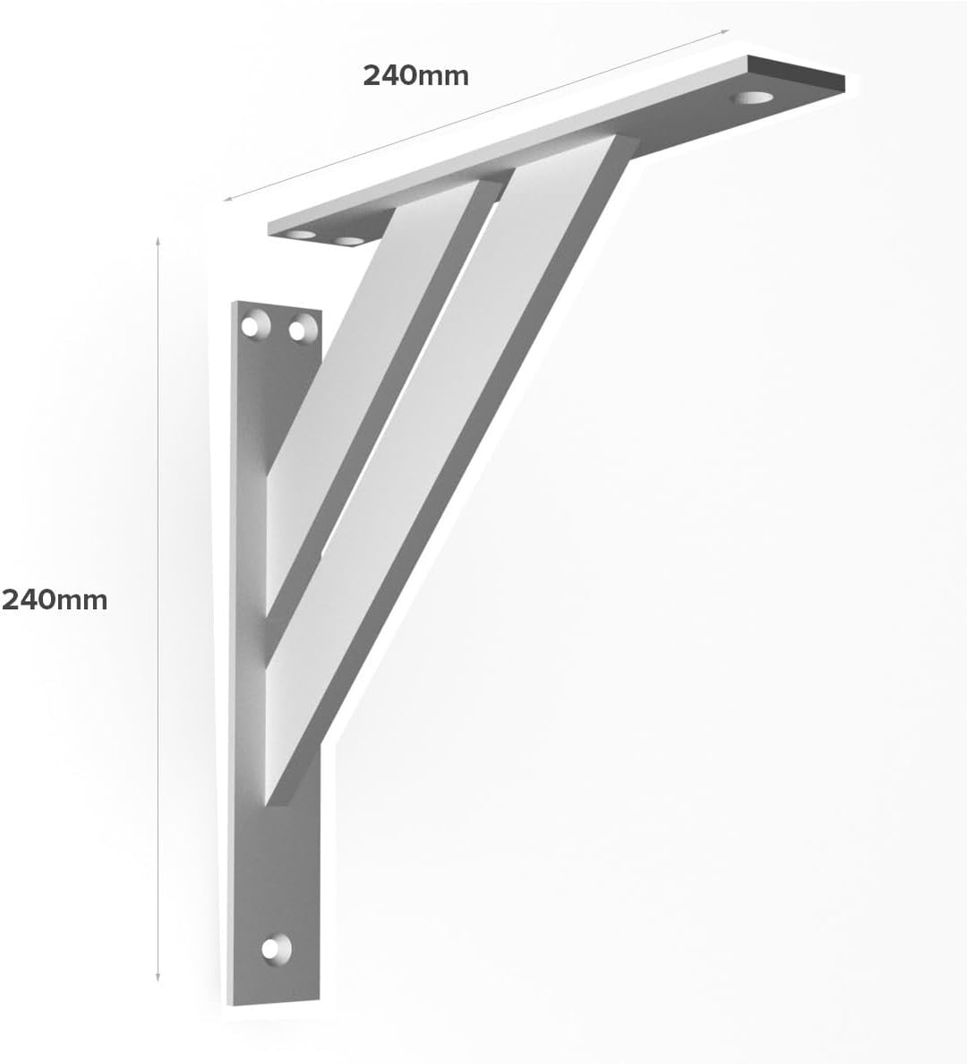 Alusfera Regalhalterung - Dekorative Regalwinkel - Regalhalter 240 mm - Wandregal Halterung - Langle