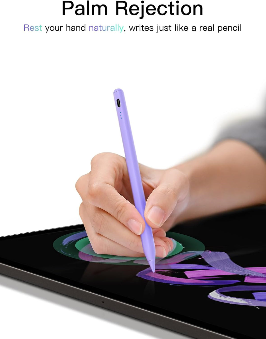 KEEPRO Stift für ipad 2018-2025, Schnellladefunktion Palm-Ablehnung Pencil für iPad A16/11/10/9/8/7/