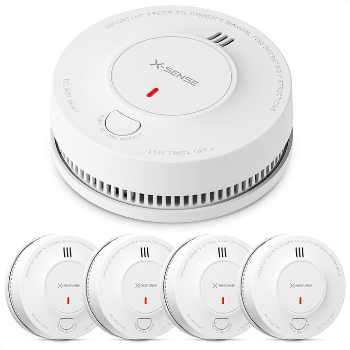 X-Sense Verbesserter Rauchmelder 10 Jahre Batterie, Feuermelder mit fotoelektrischem Sensor, TÜV und