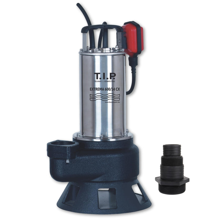 T.I.P. Schmutzwasser Tauchpumpe - Baupumpe Edelstahl (36.000l/h Fördermenge, 14m Förderhöhe, 50mm Ko