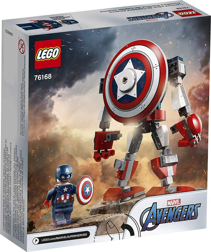 LEGO Marvel Avengers Classic Captain America Mech Armor 76168 Collectible Captain America Shield Bui