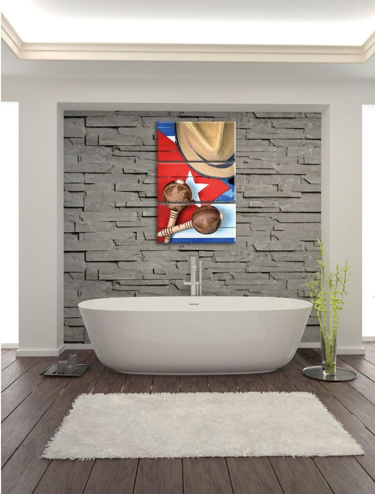 Pixxprint Kuba Stillleben als Leinwandbild | Grösse: 3 Teilig (120x80) | Wandbild| Kunstdruck | fert