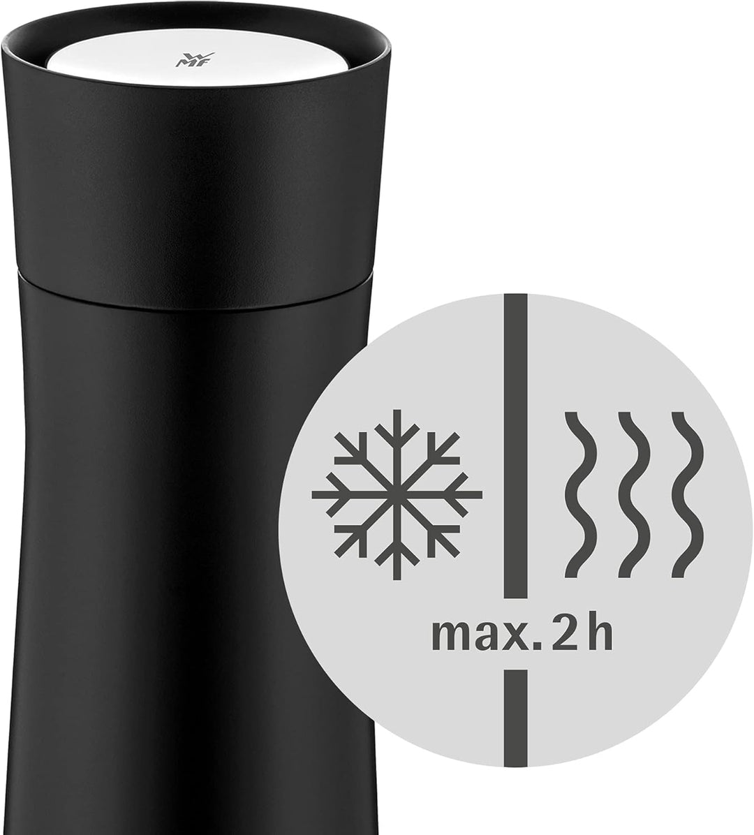 WMF Impulse Isolierbecher 350 ml, Thermobecher mit Automatikverschluss, 360°-Trinköffnung, hält Getr