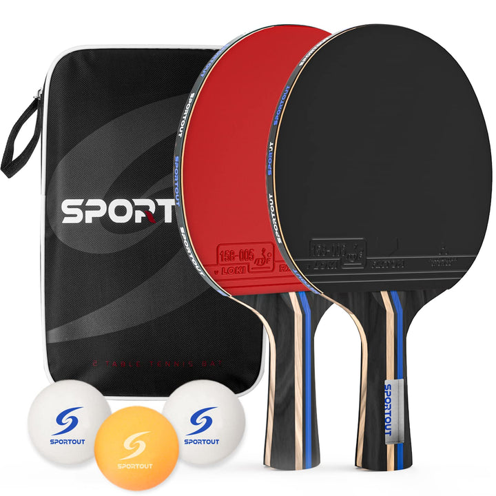 Tischtennisschläger,Hochleistungs-Tischtennis Set | Premium Tischtennisschlaeger, 3-Sterne-Tischtenn