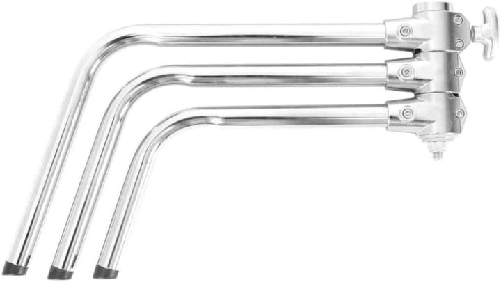 Godox 270CS, C-Ständer mit Arm, Griffkopf und abnehmbarem Turtle-Basis (22 cm, Silber), KSA Version