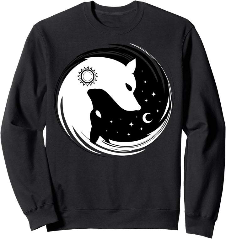 Yin Yang Wölfe Geschenk Wolf Sweatshirt