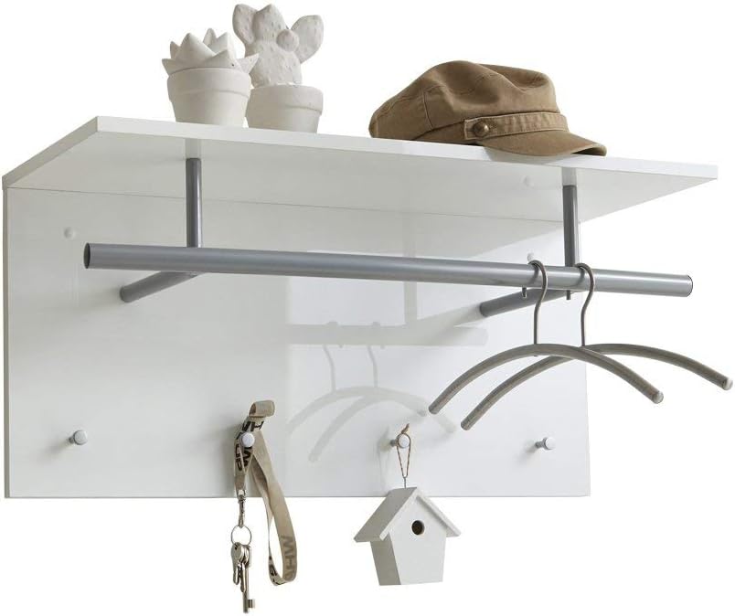 FMD Möbel, 441-101 Spot Up Wandgarderobe, melaminharz beschichtete spanplatte, masse 72.0 x 35.0 x 2