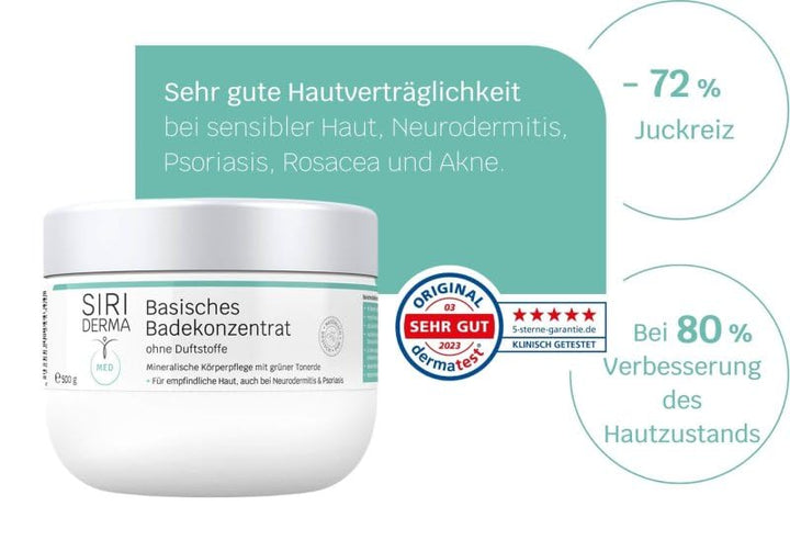 SIRIDERMA Basisches Badekonzentrat | Basenbad ideal als Vollbad, Fussbad und basische Waschung | Auc