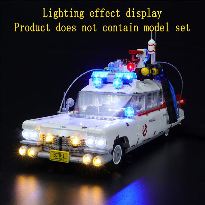 GEAMENT LED Licht-Set Kompatibel mit Lego Ghostbusters Ecto-1 - Beleuchtungsset für Creator 10274 Ba