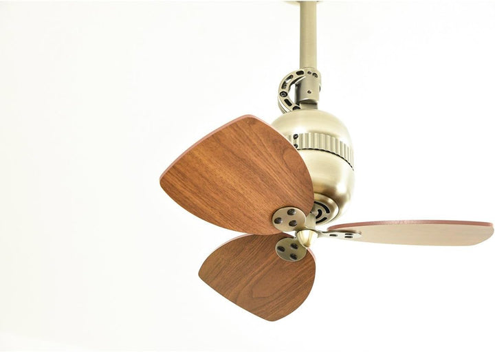 innovativer FN11156 Deckenventilator Toledo, Gehäusefarbe Zinn antik, Flügelfarbe Walnuss Zinn Antik