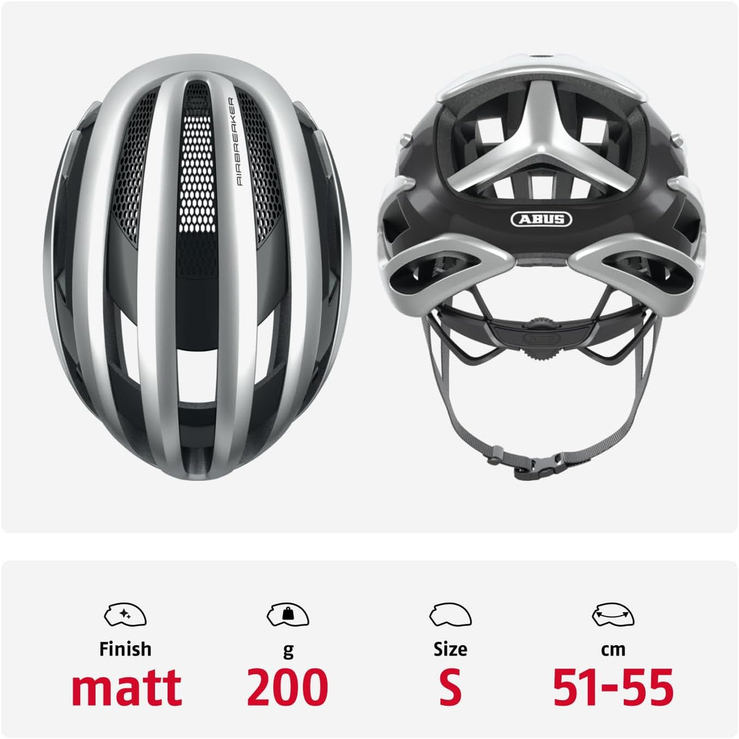 ABUS Rennradhelm AirBreaker - High-End Fahrradhelm für den professionellen Radsport - für Jugendlich