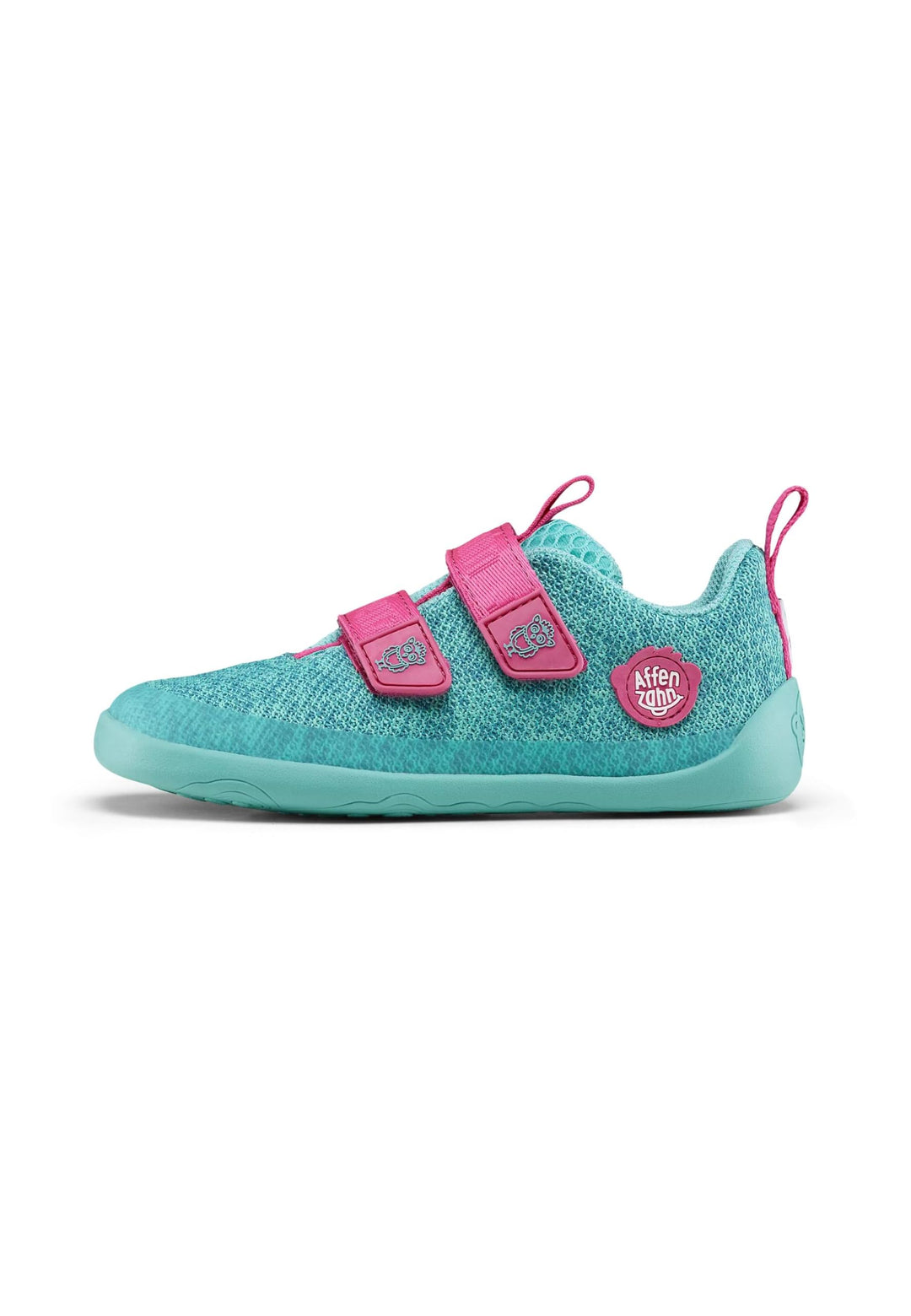 Affenzahn Halbschuh Knit Happy mit Klettverschluss, Vegan, rutschfest, Flexibel, Reflektierend, beso