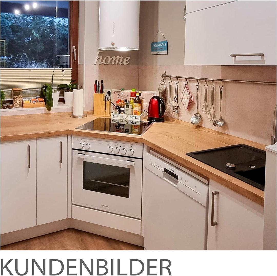 StickerProfis Küchenrückwand selbstklebend Glasoptik - Sandstein TRAVERTIN - 1.8mm, Versteift, alle
